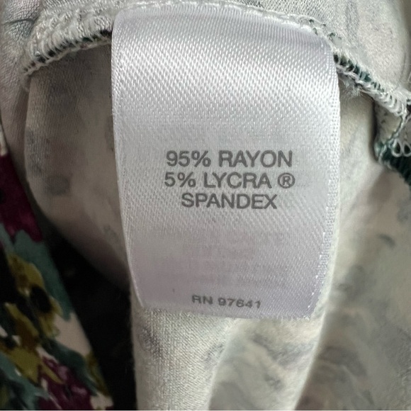 J. Jill Wearever Collection Shift Dress Floral Print Rayon Stretch Long Sleeve S - Picture 6 of 11